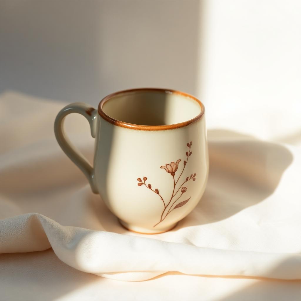 Cream Petal Mug